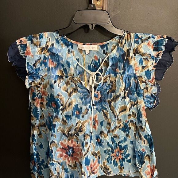 House of Harlow 1960 Revolve Zoey Ruffle Peasant Top Size Small - Picture 11 of 12